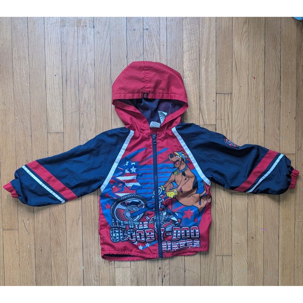 Vintage RARE Scooby Doo Cartoon Network Boys Zip Up Jacket Size 5